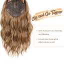PANEWAY Hair Topper for Women 16 Inch, Natural Looking Synthetic Toppers for Thinning Hair with Soft Volume and Secure Clips