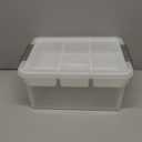 Citylife 17 QT Plastic Storage Box with Removable Tray Craft Organizers and Storage Clear Storage Container for Organizing Bead, Tool, Sewing, Playdoh