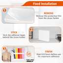 Acrylic Straw Holder for Cabinet Door, Cupboard Reusable Straw Organizer Container, Flexible Removable Drinking Straw Dispenser Storage Box for Kitchen Counter (white)