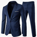 Cloudstyle Men's 2-Piece Suits Slim Fit 1 Button Dress Suit Jacket Blazer & Pants Set, XL