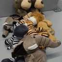 Elcoho 15 Pieces Safari Stuffed Animals Plush Toy 9.8 Inch Jungle Animals Stuffed Toys Cute Zoo Stuffed Animal Plushies Toys for Birthday Party Supplies Gifts Class Award