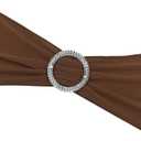 Stretch Chair Sashes Bows - 25 Pack Elastic Chair Bands Sashes Fits for Party Celebrations Graduations - Polyester Elastic Band - (14-inch x 5-inch, Light Brown)