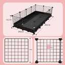 Small Animal Playpen with Waterproof Mat,Guinea Pig Cages,49.2x24.6x12.2inch C&C Cage for Hamster, Bunny, Hedgehog, Chinchilla, Ferret, Indoor Outdoor Portable Metal Wire Yard Fence,Metal Pet Panels-12pcs
