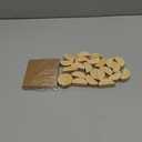 24 Pcs Wooden Table Number Stands Wedding Table Name Holder Semicircular Design Place Card Holders with 24 Pcs Tented Cards for Retail Shop Wedding Party Events Decoration (Wood Color)