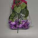 Artificial Geranium Fake Flowers for Outdoors Decoration, 6 Bundles Silk Geraniums Flower UV Resistant Look Real Faux Plants for Front Door Garden Porch Planter Patio Balcony Yard Indoor Home, Mix (3 Fuchsia, 3 Purple)