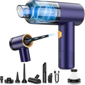 Handheld Car Vacuum Portable Cordless,18000PA High Power Vacuum Cleaner with Brushless Motor.7 in 1 Mini Hand Held Vacuum Rechargeable AirDuster/Blower for Car,Home,Ofice,Pet (Purple)