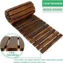 RELIANCER 12' Wooden Garden Pathway,22" Wide Outdoor Roll Out Patio Walkway