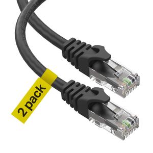 Ultra Clarity Cables Cat6 Ethernet Cable, 20 Feet (2 Pack) LAN, UTP (6 Meters) Cat 6, RJ45, Network, Patch, Internet Cable - 20 ft