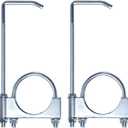 2 Pcs Universal Exhaust Clamp with Hanger, Fits 2-1/2" Exhaust Pipe