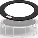 LANGXUN Universal Trampoline Repalcement Safety Pad, 8ft 10ft 12ft 14ft 15ft 16ft Waterproof Surround Spring Foam Cover for Round Frame (Black)