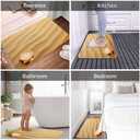 Sea Shells with Sand Bathroom Mat Rugs Microfiber Faux Cashmere Thick Plush Bath Mat Non-Slip Water Absorbent Bath Carpet for Bathtub Bathroom Floor Tub 16X24 Inch