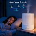 MegaWise Healthy Top-Refill Cool Mist Humidifiers for Bedroom, 24dB Ultrasonic Air Vaporizer with Water Filter for Baby [PP Material], Colorful Night Light, 1 Gal Essential Oil Diffuser, Auto Shut Off