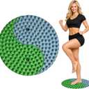 Foot Massager Mat, Yinyang Balance Tai chi Bagua Pattern with Magnetic Therapy, Acupressure Reflexology Mat for Daily Foot Relaxation and Pain Relief, Blue and Green