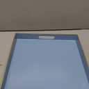 Spsyrine Light Blue Decorative Tray for Living Room, Square Modern Plastic Coffee Serving Table Tray for Ottoman  Bathroom, Kitchen, 13"*13". (Bs002r)