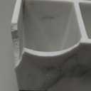 VITVITI Toothbrush Holder for Bathroom, Bathroom Organizer Countertop, Rectangle 6 Compartment Bathroom Accessories Storage for Toothpaste/ Vanity Counter/ Sink, White Resin of Marble Color