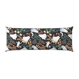 Black Leopard Print Body Pillowcase - 20x54 Long Pillowcase Soft and Cozy Body Pillow Covers with Hidden Zipper, Ideal for Night Sweats (One Size)