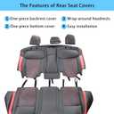 Ranger Seat Covers, for 2019-2025 Ford Ranger XLT XL Lariat Crew Cab, Napa Leather Seat Protector (Full Set, Black&Gray)