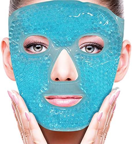 ZNÖCUETÖD Cold Face Eye Mask Ice Pack Reduce Facial Puff, Dark Circles, Gel Hot Heat Cold Compress Pack, Face SPA Gift for Woman Sleeping, Pressure, Headaches, Skin Care, Post Laser Cosmetic Care