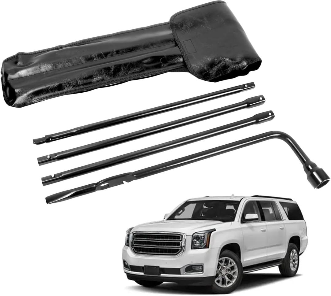 Spare Tire Tool Kit with Spare Tire Jack Handle and Wheel Lug Wrench
for Silverado Tahoe Avalanche Suburban Sierra Yukon 1999-2019 Escalade 02-18