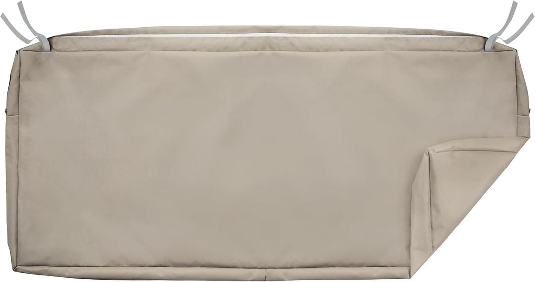 NettyPro Outdoor Bench Swing Loveseat Cushion Covers, Patio Furniture Cushion Slipcovers with Zipper, Water Resistant UV Protection, Replacement Cover Only, 45 x 18 x 3 Inch (Khaki)