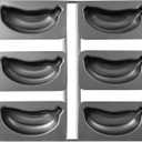 6-Cavity Banana Cake Pan Non-Stick Carbon Steel Baking Mold for Mini Cakes, Perfect for Homemade Desserts & Gifts