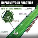 GimYaa Golf Putting mat Green Indoor and Outdoor with Auto Ball Return,Game Practice Golf Gifts for Home, Office, Backyard Indoor Golf and Outdoor Use, Crystal Velvet Mat (Brown)