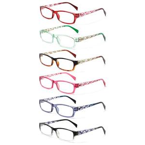 Kerecsen Computer Reading Glasses for Women Blue Light Blocking Glasses for Reading Fashion Pattern Print Eyeglasses for Womens (Mix Color -7, 0.75)
