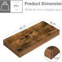 QEEIG Floating Shelves for Wall Bathroom Shelf Bedroom Kitchen Living Room Farmhouse Small Book Shelf 16 inch Set of 2, Brown (015-BN2)
