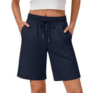 Vinsatin Girls Bermuda Shorts Wide Leg, Navy Blue, 5-6 Years (Blue)