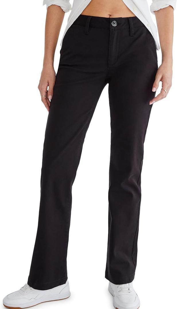 Aeropostale Womens Aero Classic Uniform Pant (4, Black)
