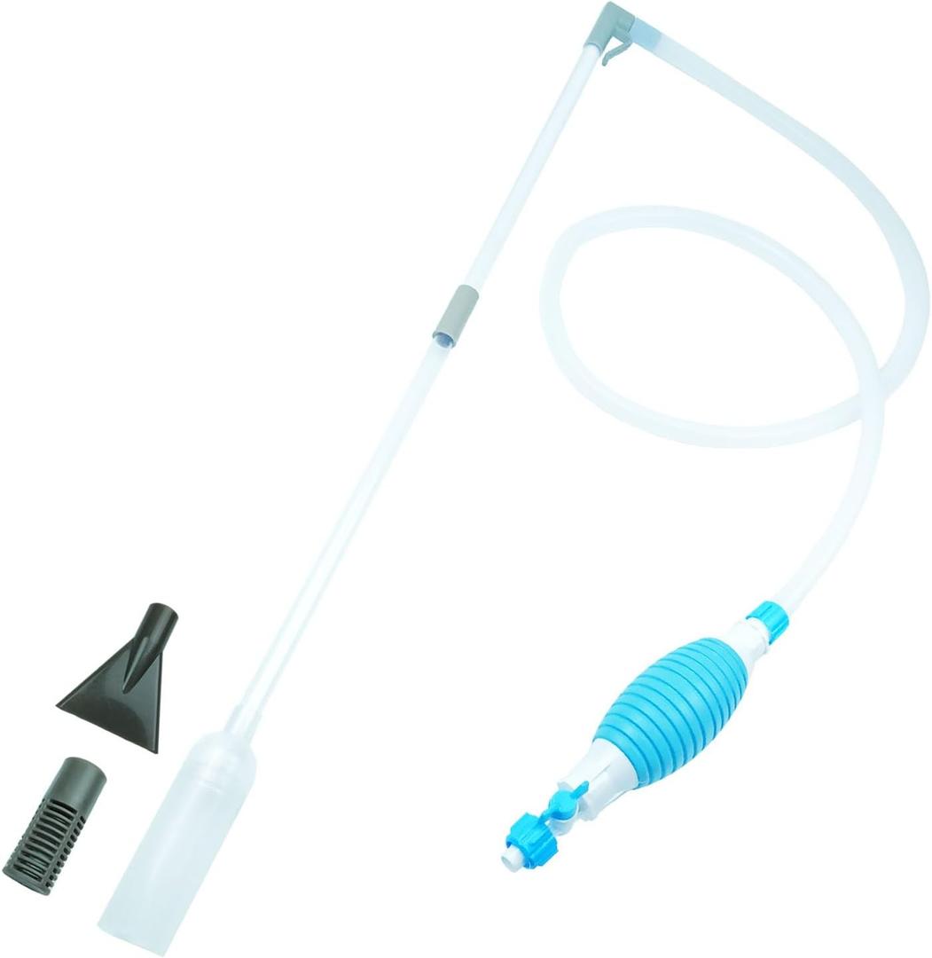 Aquarium Water Changer with Silicone Hose (5.1ft), Fish Tank Siphon Vacuum Cleaner Accessories for Gravel & Sand Cleaning