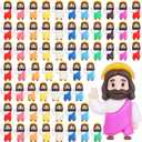70 Pcs Mini Jesus Figures Bulk - 1.2 Inch Small Pocket Jesus Toys Little Jesus Cute Religious Gifts for Christian, Easter Egg Stuffers & Sunday School Crafts