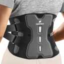 NEENCA Back Brace for Lower Back Pain Relief with Bionic Support System, Adjustable Lumbar Support Belt for Men & Women with Lumbar Pad, Soft Breathable Mesh for Herniated Disc, Sciatica, Scoliosis (Medium, Black-Single)
