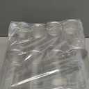 Dandat 16 Pcs Plastic Jars with Lids 30 oz Bottles Containers Plastic Mason Jars Canisters Cylinders Storage Kitchen and Household Organization Cup for Dry Goods, Spice, Honey(Silver)