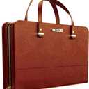 DEHITE Bible Bags for Women - Leather Bible Carrying Case - Pen Slots - Zippered Pocket - Premium PU Leather (Foxy)