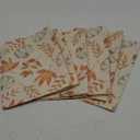 Artoid Mode Orange Maple Leaf Pumpkin Fall Placemats Set of 6, 12x18 Inch Seasonal Autumn Table Mats for Party Kitchen Dining Decoration