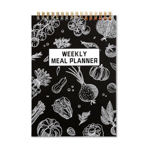 icceemee Tear-Off Meal Planner & Grocery List Pad - 54 Sheets with Bonus Stickers for Refrigerator or Wall (Ideal for Homemakers & Weight Management) Pack of 2
