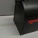 Black Galvanized Steel Post-Mount Mailbox, L19in. W x 6.7 in. H x8.7 in, Large Mailbox,Mailboxes for Outside Post Mount