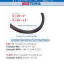 BESTORQ B101 Rubber V-Belt, Wrapped, Black, 104" Length x 0.66" Width x 0.44" Height
