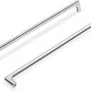 Lardmon 10 Pack Polished Chrome Modern Cabinet Pulls 12.6 Inch(320mm) Hole Center Timeless Drawer Pulls Vanity Pulls Classic Kitchen Cabinet Handles Hardware, 13 Inch(330mm) Total Length