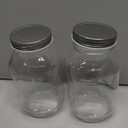 ODDMUCK Glass Mason Jars, 2 Pack 32oz Clear Glass Regular Mouth Canning Jars with Lids for Sealing, Ideal for Food Storage, Snacks, Candies, Jam, Honey, Wedding Favors, Shower Favors, DIY Projects