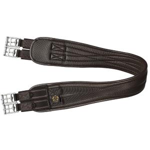 T TEKE Contoured Chafeless Girth for Horses, Airflow Waffle PVC Foam Construction with Double Side Heavy Duty Cotton Elastic and Stainless Steel Buckles (38"-56")