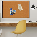 Cork Board Bulletin Board 24 x 36, Wood Framed Corkboard for Wall
Hanging Office Message Board, Large Notice Pin Board with 15 Push Pins, 10mm Natural Cork, For School, Home & Office