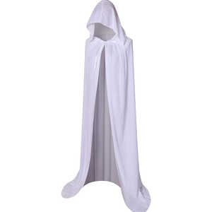 Long Hooded Cloak Velvet Cape Witch Costume Halloween Costumes for Women Men