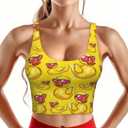 Dujiea Women's Sports Bra with Removable Padding High-Impact Sports Vest, Tank Top for Yoga, Gym, Running (L)