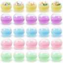 25 Pcs 3 Inch Gumball Vending Machine Capsules Empty Plastic Balls Containers for Easter, Spring Party Favors Prizes, DIY Craft (5 Macaron Colors)