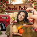 2Pack YYNXSY 7X5FT Apple Backdrop Apple Orchard Backdrop Fall Thanksgiving Party Decorations YY-2540