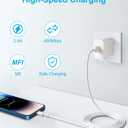 iPhone Charger Cable 2Pack 6.6FT[MFi Certified],USB C to Lightning Cable