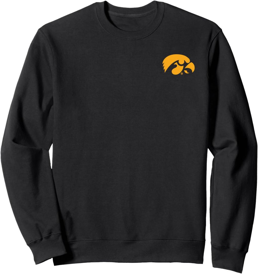 Elite Authentics Iowa Hawkeyes Unisex-Adult Black, Small Classic Fit Sweatshirt