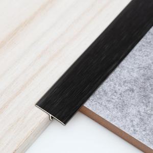 Trimold 3Pcs Aluminum T Molding Trim & Floor Transition Strips, Flat Divider Strip for Door Threshold and Joining Flooring Gaps of Laminate Planks Tile (4.2Ft x 0.8In, Brushed Black)